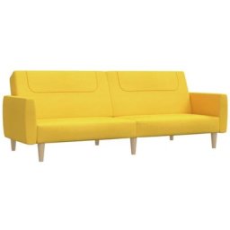 Vidaxl - Canapé-lit à 2 places Jaune Tissu Jaune