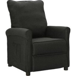 Fauteuil inclinable Noir Tissu Vidaxl Noir