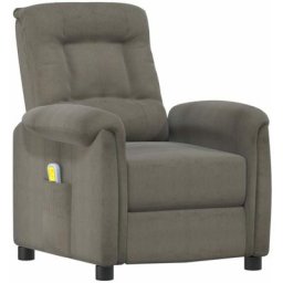 Fauteuil releveur inclinable de massage Gris foncé Microfibre Vidaxl Gris foncé
