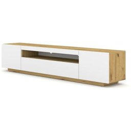Meuble tv aura 200 cm universel chêne artisanal / blanc mat