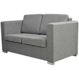 Vidaxl - Canapé à 2 places Tissu Gris clair Light grey