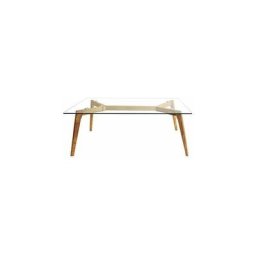 Table rectangulaire - 110 x 60 x 45 cm - Bois - Transparent - Livraison gratuite - Transparent