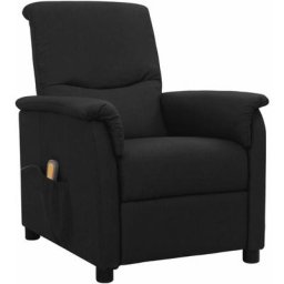Vidaxl - Fauteuil de massage inclinable Noir Tissu Noir