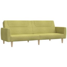Vidaxl - Canapé-lit à 2 places Vert Tissu Vert