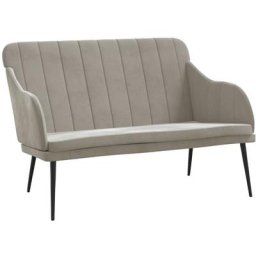 Banc Gris clair 110x76x80 cm Velours Vidaxl Gris clair