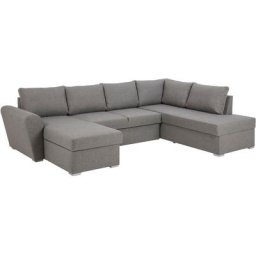 Stan Canapé-lit, chaise longue côté gauche, gris clair. - Gris