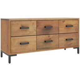 Banc de rangement Marron 110x30x45 cm Bois de pin massif Vidaxl Marron