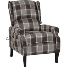 Fauteuil de massage inclinable Marron Tissu Vidaxl Marron