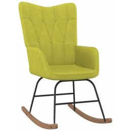 Chaise à bascule Vert Tissu Vidaxl Vert