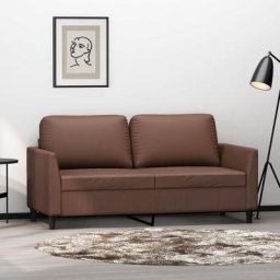 Kalisse - Canapé Relax Salon - Moderne Canapé à 2 places Marron 140 cm Similicuir,160x77x80 cm