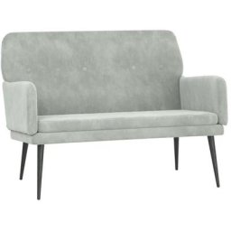 Banc Gris clair 108x79x79 cm Velours Vidaxl Gris clair