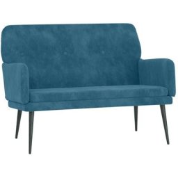 Banc Bleu 108x79x79 cm Velours Vidaxl Bleu