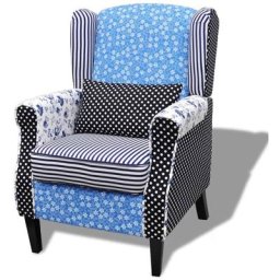 Fauteuil avec design de patchwork Tissu Vidaxl Patchwork