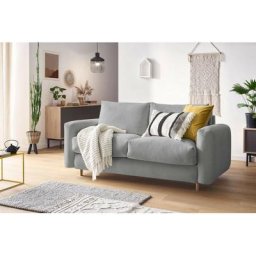 Canapé droit convertible Bobochic Canapé droit convertible cocoone ouverture express 160x200 Gris