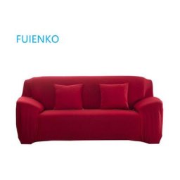 Housse De Canapé Élastique Avec Accoudoir 3 Places Rouge Fuienko