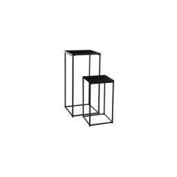 Ac-déco - Lot de 2 selettes en métal - Noir - Livraison gratuite - Noir