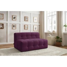 Canapé modulable BOBOCHIC - Chauffeuse 2 places sans accoudoir pour canapé modulable KLEBER Violet