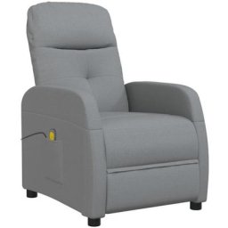 Fauteuil de massage Gris clair Tissu Vidaxl Gris clair