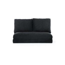 Pouf convertible 2 places Joude Velours Noir - Noir