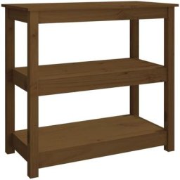 Table console Marron miel 80x40x74 cm Bois massif de pin Vidaxl marron miel