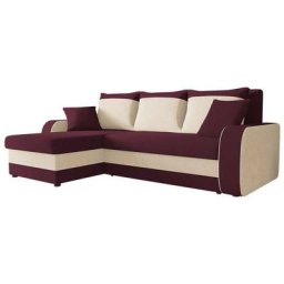 Canapé d'angle Miami 195, Mikrofaza 0025 + Mikrofaza 0031, Fonction de couchage, Boîte de literie,
