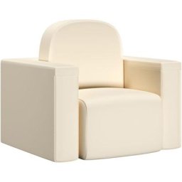 Canapé pour enfants 2 en 1 Blanc Similicuir Vidaxl White