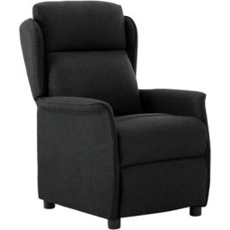 Fauteuil inclinable électrique Noir Tissu Vidaxl Noir