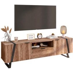 Hongya - Meuble tv Bas Table tv style Scandinave Support de Télévision en Bois pour Salon Chambre