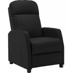 Fauteuil inclinable Noir Similicuir Vidaxl Noir