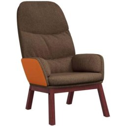 Chaise de relaxation Marron Tissu vidaXL - Brown