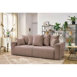Canapé droit convertible Bobochic Canapé droit convertible coffre envy Rose - Rose