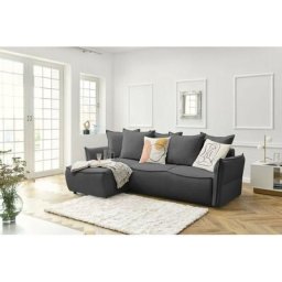 Canapé d'angle convertible Bobochic xs - Canapé d'angle convertible coffre leon Angle gauche Gris