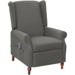 Fauteuil de massage inclinable Gris clair Tissu Vidaxl Gris clair