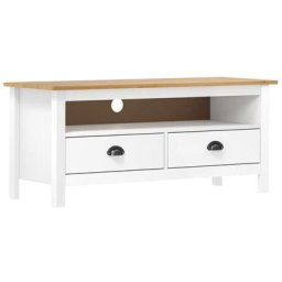 Vidaxl - Meuble tv Hill Range Blanc,110x40x47cm,Bois de pin solide