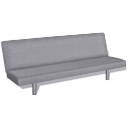 Vidaxl - Canapé-lit Gris clair Polyester Light grey