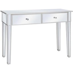 Table salon Moderne - Table console miroir mdf et verre 106,5 x 38 x 76,5 cm FR38462