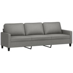 Vidaxl - Canapé à 3 places Gris foncé 210 cm Tissu Gris foncé
