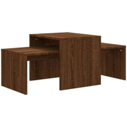 Ensemble table basse Chêne brun 100x48x40 cm Bois d'ingénierie vidaXL - Chêne marron