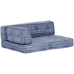 Vidaxl - Pouf Indigo Tissu indigo
