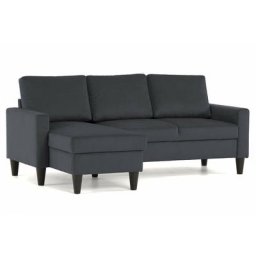 Fox - Canapé D'angle Réversible - Gris Foncé - 3 places - Style Contemporain - Budwing