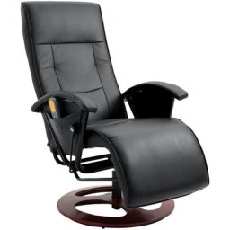 Fauteuil de massage Noir Similicuir Vidaxl Noir