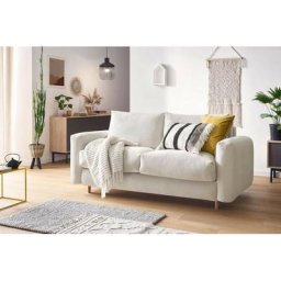 Canapé droit convertible Bobochic Canapé droit convertible cocoone ouverture express 140x200 Beige
