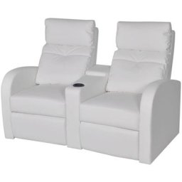 Vidaxl - Fauteuil inclinable à 2 places Cuir synthétique Blanc Blanc