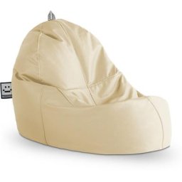 Pouf Lounge Similicuir Indoor Écru Happers cru