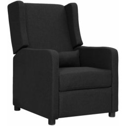 Fauteuil inclinable Noir Tissu Vidaxl Noir