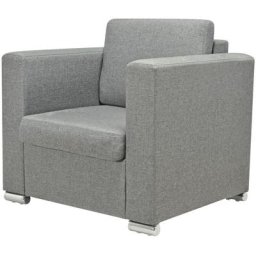 Vidaxl - Fauteuil Gris clair Tissu Gris clair