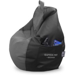 Pouf Gamer pro Similicuir Indoor Gris xxl Happers Idéal pour jouer avec votre console de jeux - Gris