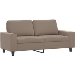 Vidaxl - Canapé à 2 places Taupe 140 cm Tissu microfibre Taupe
