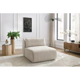 Canapé modulable Bobochic Chauffeuse 1 place sans accoudoir pour canapé modulable jeanne tissu