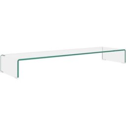 Meuble tv/ de moniteur 110 x 30 x 13 cm Verre Transparent Vidaxl Transparent